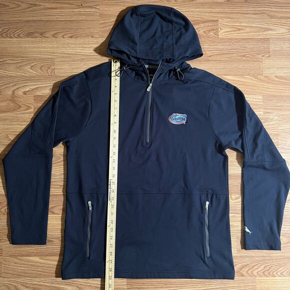 Tommy Bahama Florida Gators Hoodie M IslandZone Navy 1/4 Zip Pullover Sweatshirt - Picture 3 of 8